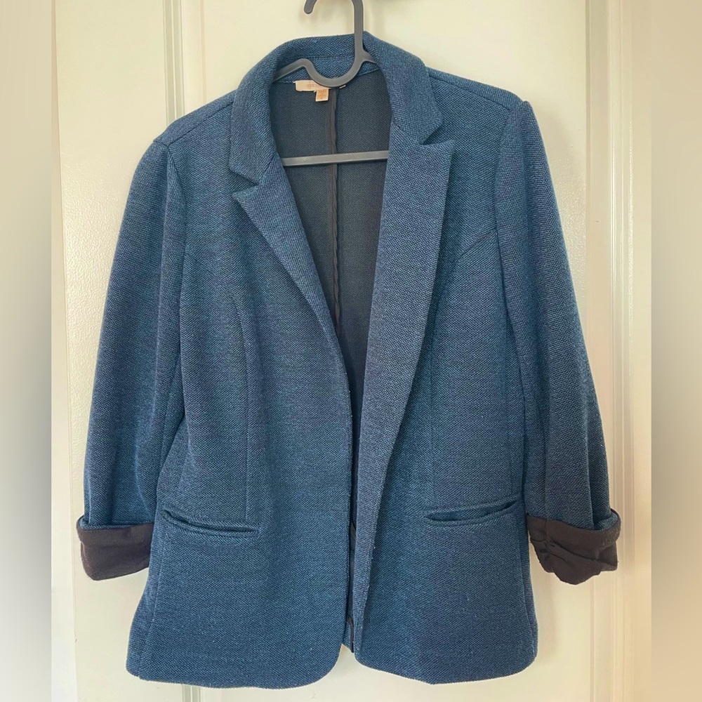 Textured Blue Blazer - Size S